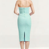 Dress The Population Viviana Green Sage Midi Dress