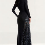 Dress The Population Winnie Black Multi Maxi Dress