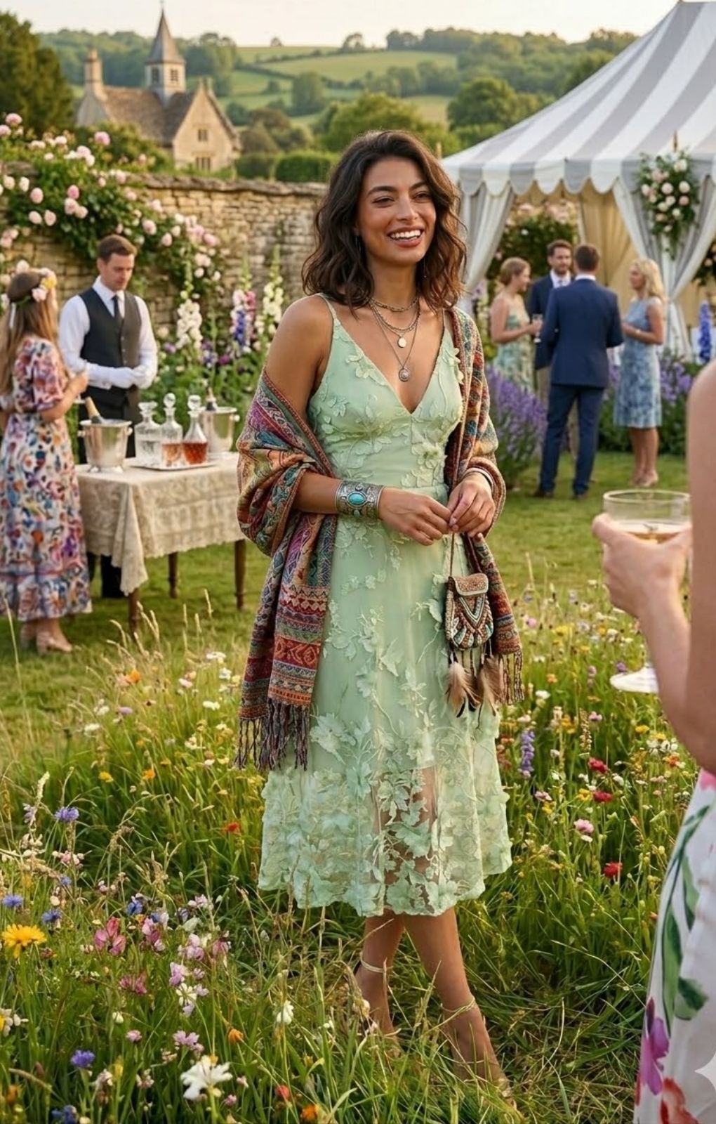 Rent Dress The Population Audrey Floral Effect Sage Midi Dress | Hirestreet Rent Dress The Population Audrey Floral Effect Sage Midi Dress | Hirestreet