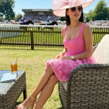 Dress The Population Melanie Sky Fuschia Skirt Mini Dress