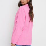Pretty Lavish Dylan Dad Pink Linen Blazer