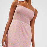 French Connection Stacie Daisy Pink Strappy Mini Dress