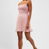 French Connection Stacie Daisy Pink Strappy Mini Dress