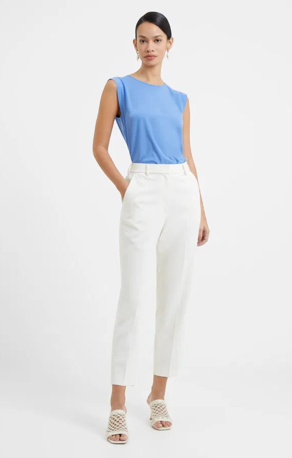 French Connection Whisper Trouser in Summer White – trousers jeans shorts by French Connection, available to rent from Hirestreet