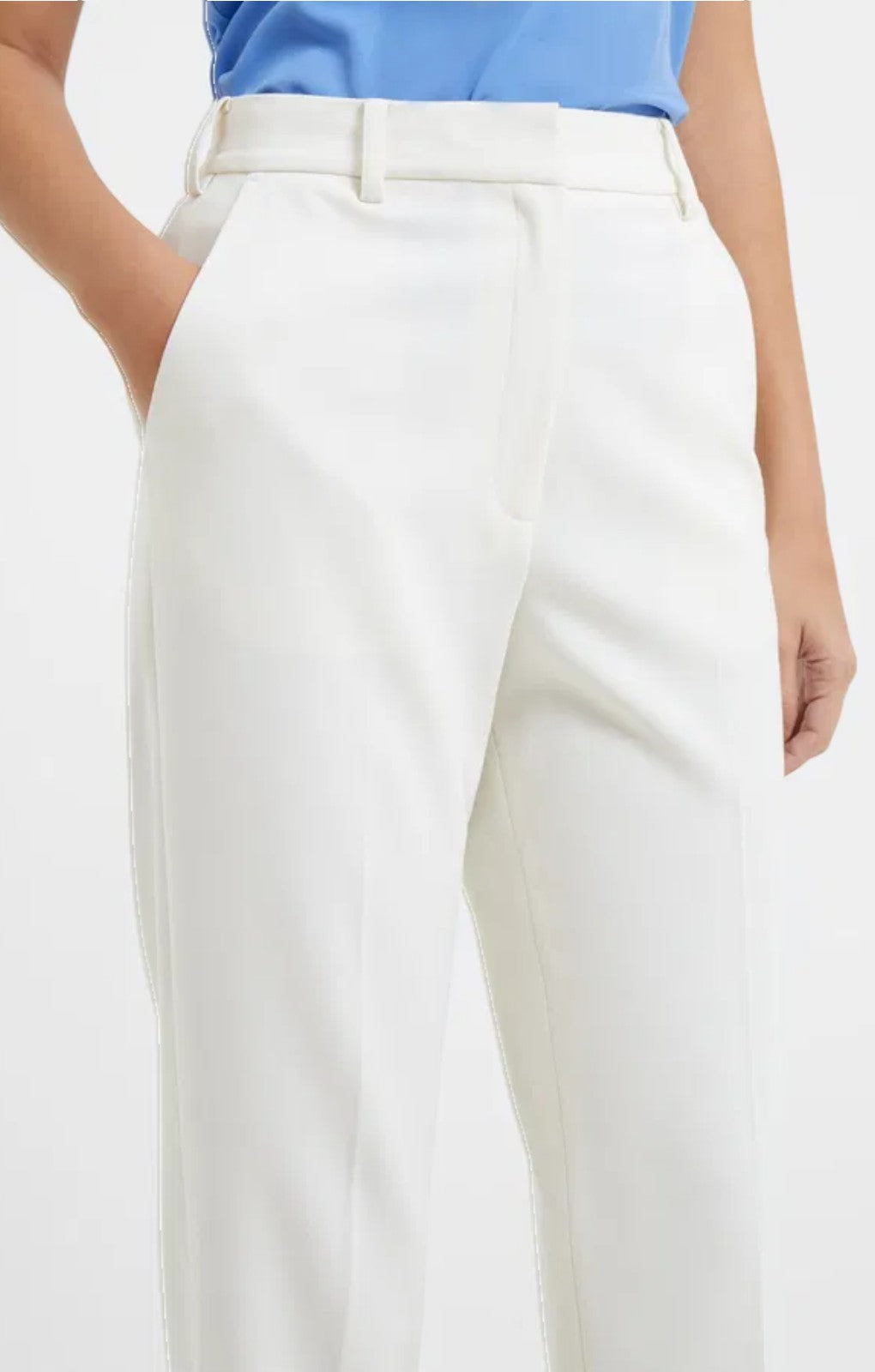 French Connection Whisper Trouser in Summer White – trousers jeans shorts by French Connection, available to rent from Hirestreet