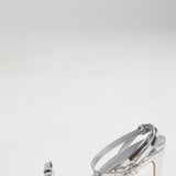 Glamorous Silver Strappy Bow Barely There Heels