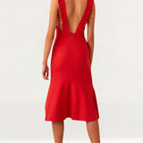 Finders Keepers Red Midi With Thigh Split