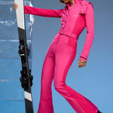 EXHIRE Fleece Lined Ski Suit in Fuchsia Pink UK M (UK 10) – ski & outdoors by Oh Polly, available to rent from Hirestreet