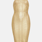 Karen Millen Foiled Bandage Knit Midi Dress
