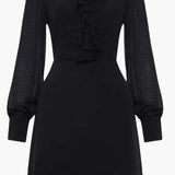 French Connection Anna Cora Pleated Ruffle Mini Dress