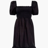 French Connection Armina Organic Black Poplin Mini Dress