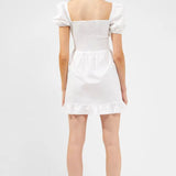 French Connection Armina Organic White Poplin Mini Dress