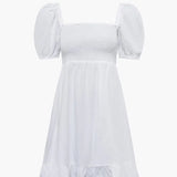 French Connection Armina Organic White Poplin Mini Dress