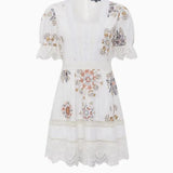 French Connection Biton Embroidered Cotton Mini Dress