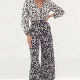 French Connection Delfine Drape Floral Jumpsuit