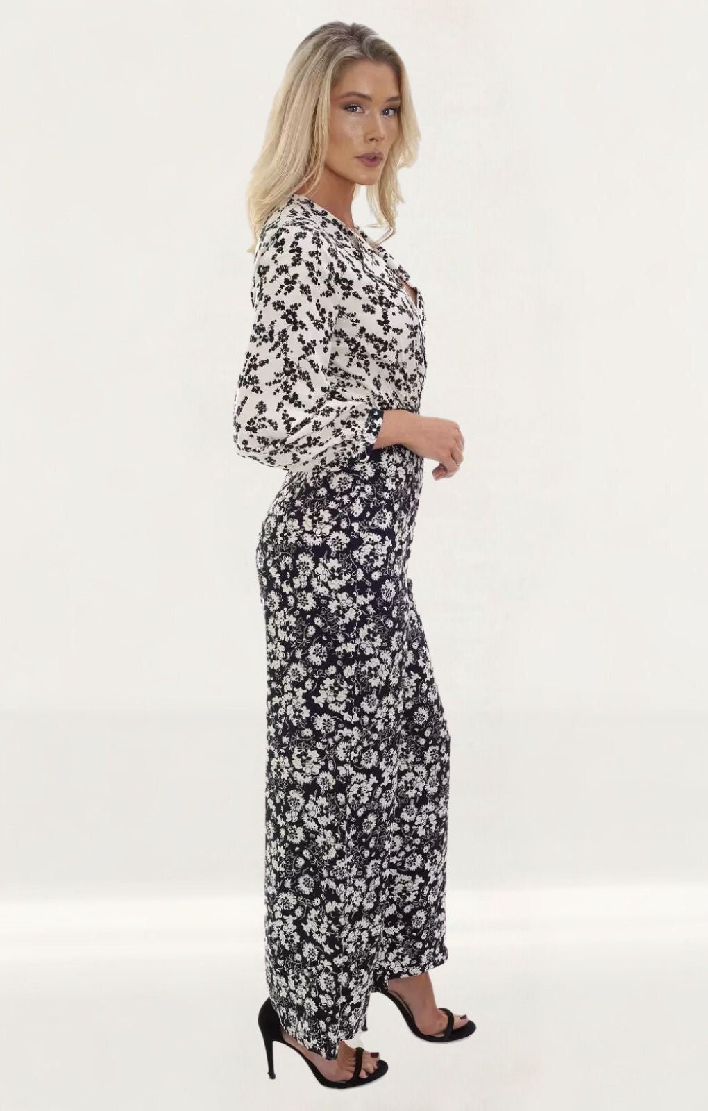 French Connection Delfine Drape Floral Jumpsuit