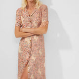 French Connection Demetra Drape Button-Front Dress