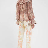 French Connection Demetra Gathered V-Neck Blouse