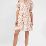 French Connection Diana Print Puff-Sleeve Dress