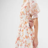 French Connection Diana Print Puff-Sleeve Dress