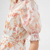 French Connection Diana Print Puff-Sleeve Dress