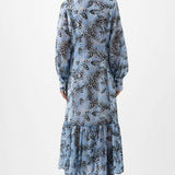 French Connection Diandra Devore Maxi Dress Summer White/Blue