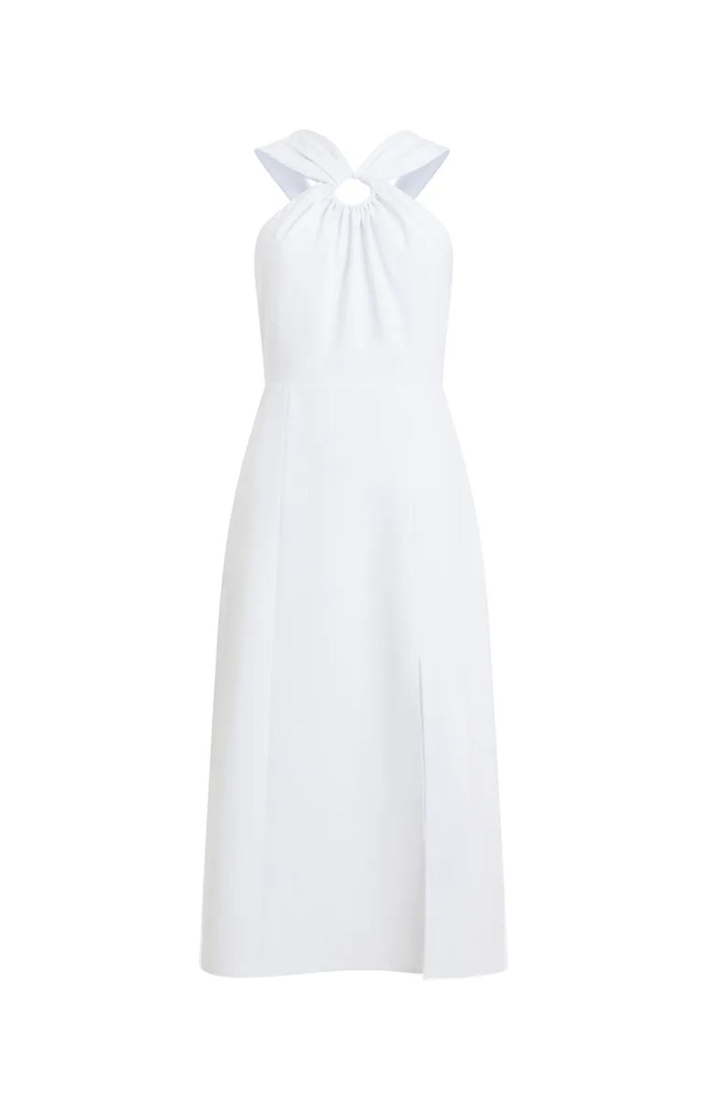 Rent French Connection Eco Crepe Ring Halterneck Dress in White | Hirestreet Rent French Connection Eco Crepe Ring Halterneck Dress in White | Hirestreet