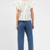 French Connection Elana Embroidered Top