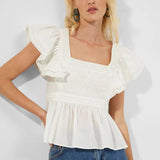 French Connection Elana Embroidered Top