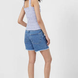 French Connection Elao Rhodes Organic Poplin Smock Blue Top