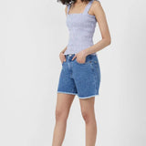 French Connection Elao Rhodes Organic Poplin Smock Blue Top