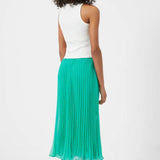 French Connection Ella Pleated Green Midi Skirt