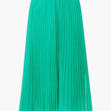 French Connection Ella Pleated Green Midi Skirt