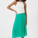 French Connection Ella Pleated Green Midi Skirt
