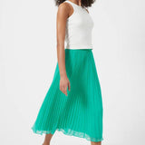 French Connection Ella Pleated Green Midi Skirt