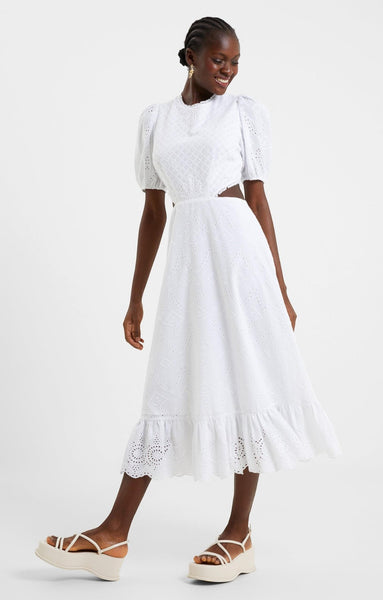 Rent French Connection Esse Broderie Cut Out Midi Dress