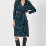 French Connection Ferna Meadow Jersey V-Neck Dress