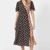 French Connection Francine Recycled Verona Drape Midi Dress