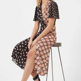 French Connection Francine Recycled Verona Drape Midi Dress