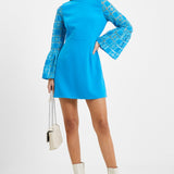 French Connection Garnet Velvet Lace Mini Dress
