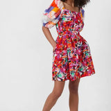 French Connection Isadora Patch Poplin Bardot Dress