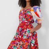 French Connection Isadora Patch Poplin Bardot Dress