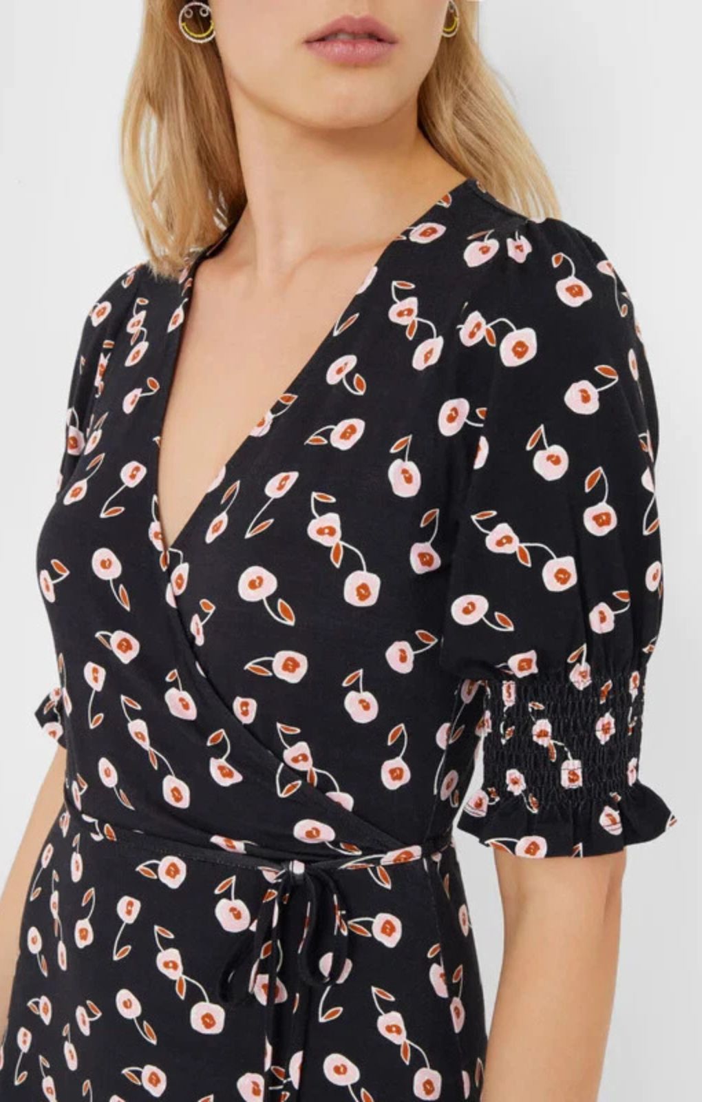 french connection meadow jersey dress French Connection Vasha Meadow Jersey Printed Shirt Dress (Jaffa Orange)