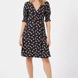 French Connection Meadow Jersey Francine Dress Moonless Night Multi