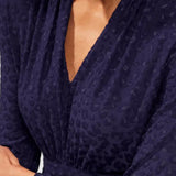 French Connection Sibley Eco Jacquard Navy Jersey Dress