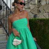 Collective The Label Hayden Strapless Green Mini-Dress