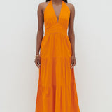Pretty Lavish Gabrielle Halterneck Aperol Midaxi Dress
