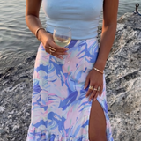 French Connection Tiered Maxi Skirt In Marble