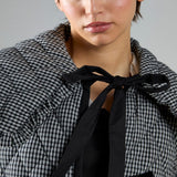 Glamorous Black Check Quilted Collared Jacket