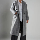 Glamorous Grey Collared Midi Coat
